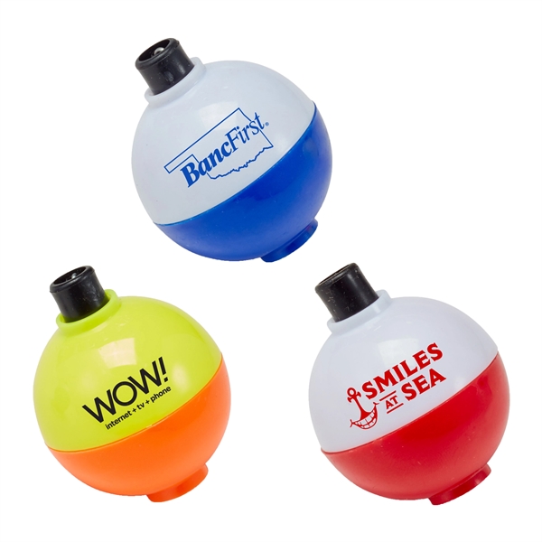 1.5" diameter plastic fishing bobber in assorted two-tone colors.... from ASI 63549 Jornik Manufacturing Corp / Jornik