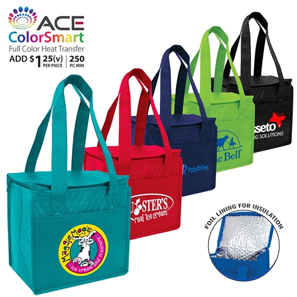 Compact small hot/cold cooler tote with foil lining to keep food... from ASI 30112 ACE Products