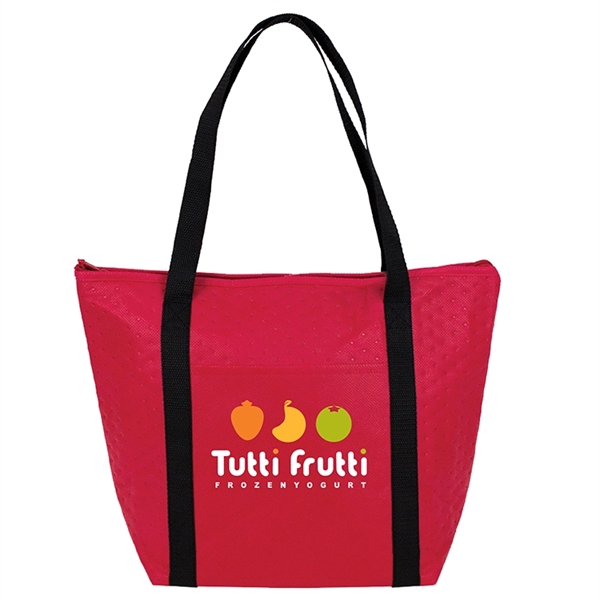 Hot/cold cooler tote features foil lined interior to keep food insulated.... from ASI 30112 ACE Products