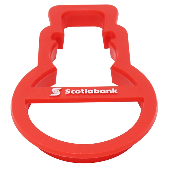 2.8375" x 5" snowman-shaped plastic cookie cutter.... from ASI 59683 Harco Enterprises LTD