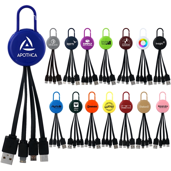 COLORFUL CLIP 3 IN 1 CHARGING CABLE... from ASI 30208 A P Specialties / AP Specialties
