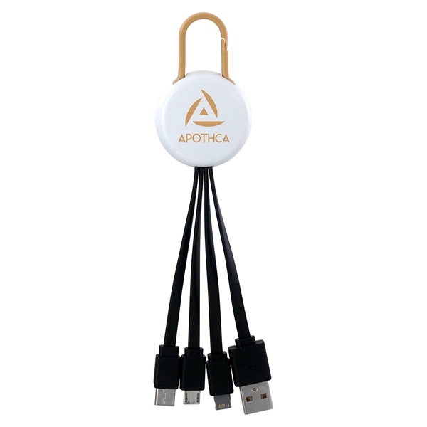 WHITE COLORFUL CLIP 3 IN 1 CHARGING CABLE... from ASI 30208 A P Specialties / AP Specialties