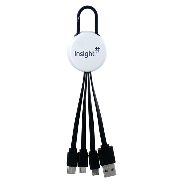 WHITE COLORFUL CLIP 3 IN 1 CHARGING CABLE... from ASI 30208 A P Specialties / AP Specialties