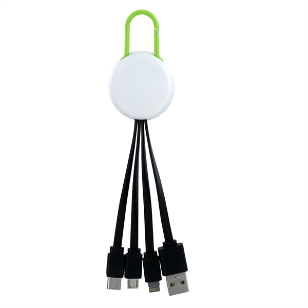 WHITE COLORFUL CLIP 3 IN 1 CHARGING CABLE... from ASI 30208 A P Specialties / AP Specialties