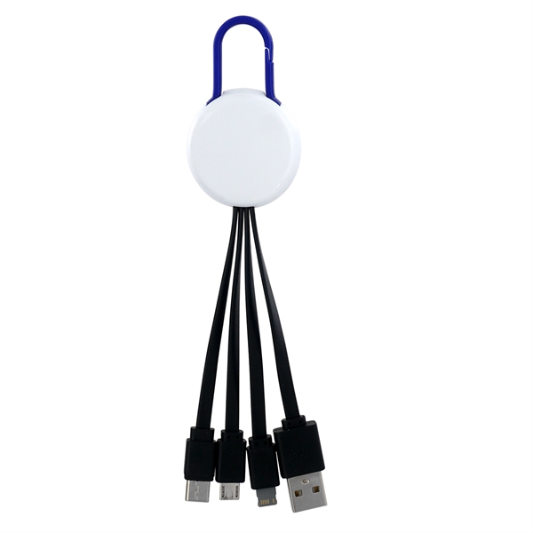 WHITE COLORFUL CLIP 3 IN 1 CHARGING CABLE... from ASI 30208 A P Specialties / AP Specialties