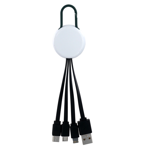 WHITE COLORFUL CLIP 3 IN 1 CHARGING CABLE... from ASI 30208 A P Specialties / AP Specialties