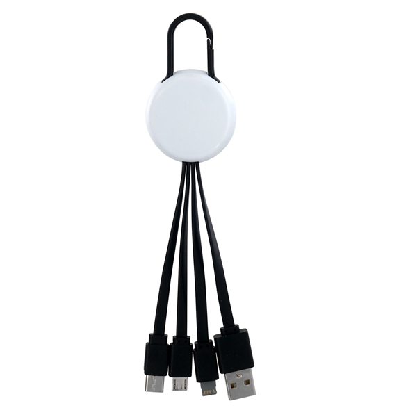 WHITE COLORFUL CLIP 3 IN 1 CHARGING CABLE... from ASI 30208 A P Specialties / AP Specialties