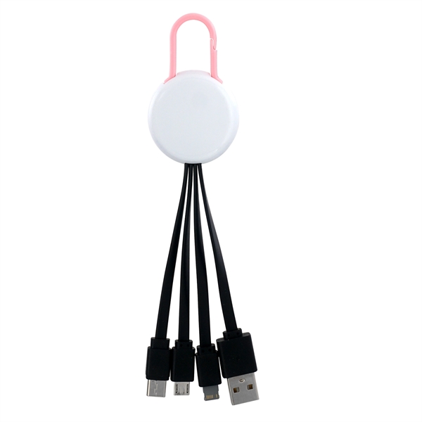 WHITE COLORFUL CLIP 3 IN 1 CHARGING CABLE... from ASI 30208 A P Specialties / AP Specialties