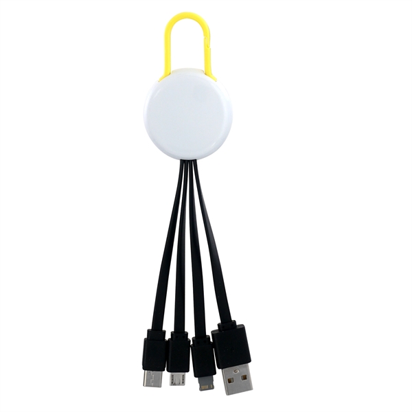 WHITE COLORFUL CLIP 3 IN 1 CHARGING CABLE... from ASI 30208 A P Specialties / AP Specialties