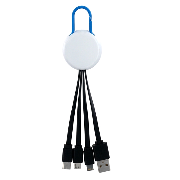 WHITE COLORFUL CLIP 3 IN 1 CHARGING CABLE... from ASI 30208 A P Specialties / AP Specialties