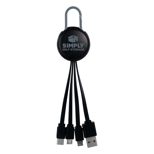 BLACK COLORFUL CLIP 3 IN 1 CHARGING CABLE... from ASI 30208 A P Specialties / AP Specialties