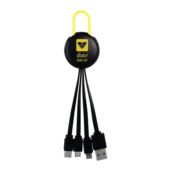 BLACK COLORFUL CLIP 3 IN 1 CHARGING CABLE... from ASI 30208 A P Specialties / AP Specialties