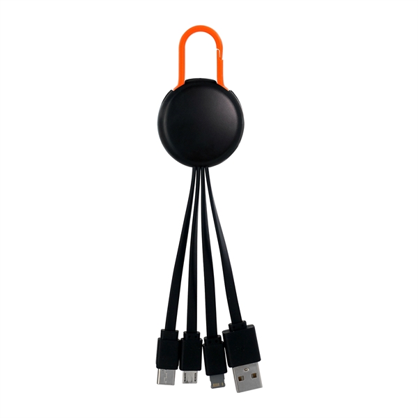 BLACK COLORFUL CLIP 3 IN 1 CHARGING CABLE... from ASI 30208 A P Specialties / AP Specialties