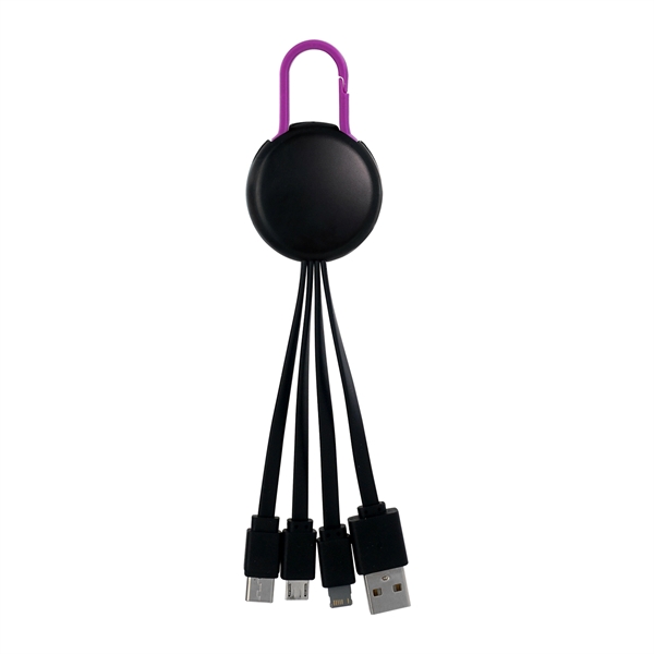 BLACK COLORFUL CLIP 3 IN 1 CHARGING CABLE... from ASI 30208 A P Specialties / AP Specialties