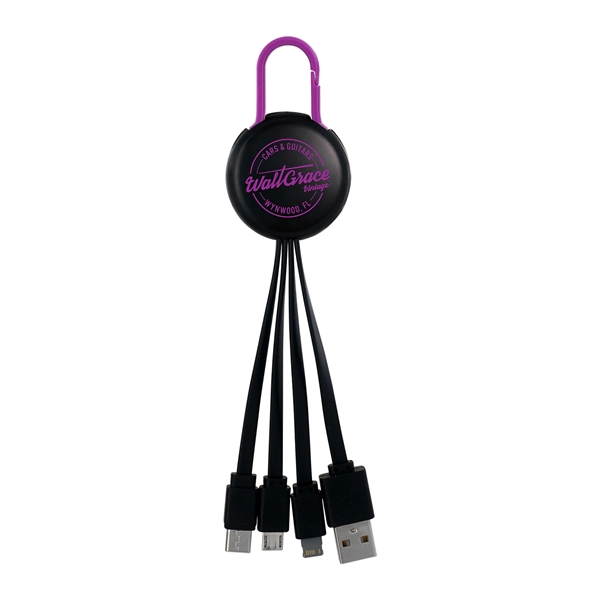 BLACK COLORFUL CLIP 3 IN 1 CHARGING CABLE... from ASI 30208 A P Specialties / AP Specialties