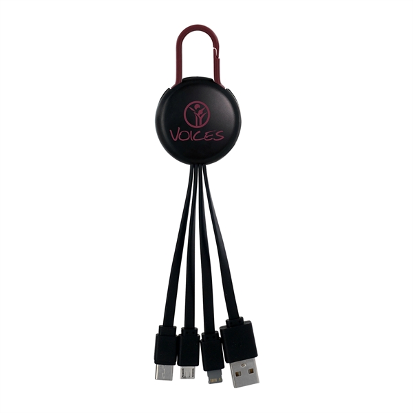 BLACK COLORFUL CLIP 3 IN 1 CHARGING CABLE... from ASI 30208 A P Specialties / AP Specialties