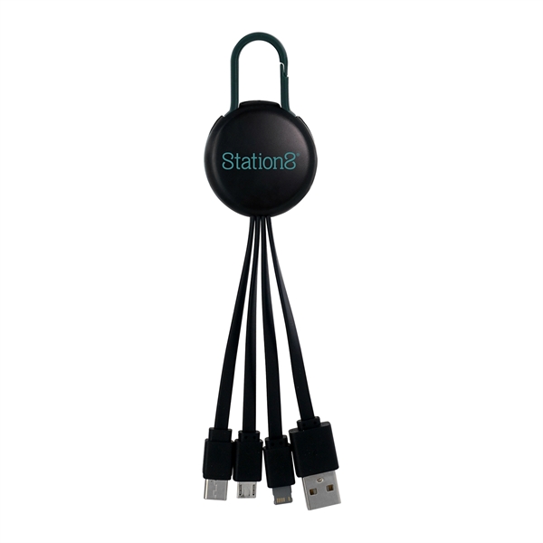 BLACK COLORFUL CLIP 3 IN 1 CHARGING CABLE... from ASI 30208 A P Specialties / AP Specialties