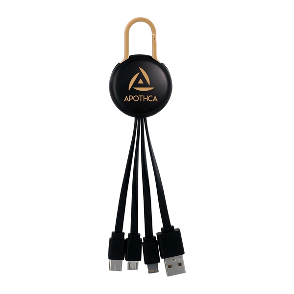 BLACK COLORFUL CLIP 3 IN 1 CHARGING CABLE... from ASI 30208 A P Specialties / AP Specialties