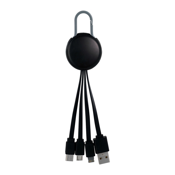 BLACK COLORFUL CLIP 3 IN 1 CHARGING CABLE... from ASI 30208 A P Specialties / AP Specialties