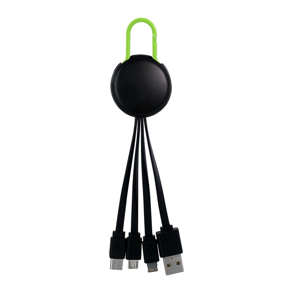 BLACK COLORFUL CLIP 3 IN 1 CHARGING CABLE... from ASI 30208 A P Specialties / AP Specialties