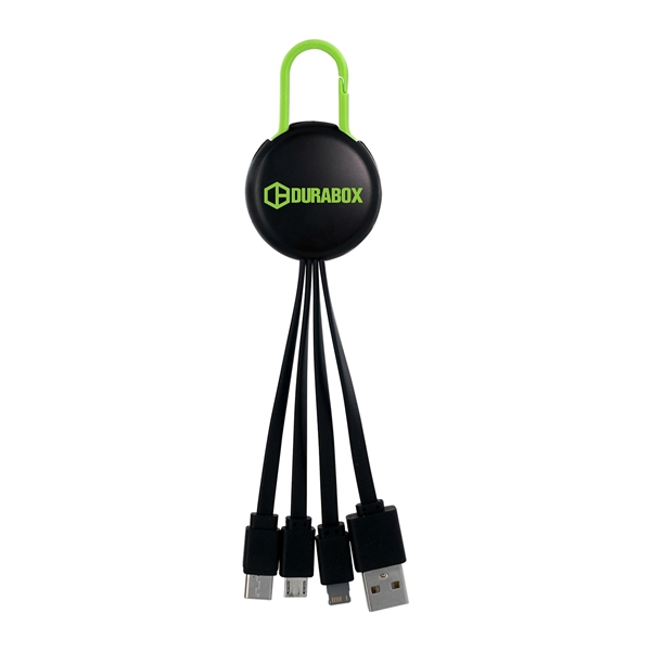 BLACK COLORFUL CLIP 3 IN 1 CHARGING CABLE... from ASI 30208 A P Specialties / AP Specialties