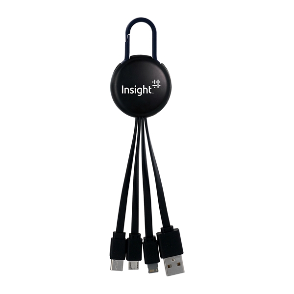 BLACK COLORFUL CLIP 3 IN 1 CHARGING CABLE... from ASI 30208 A P Specialties / AP Specialties