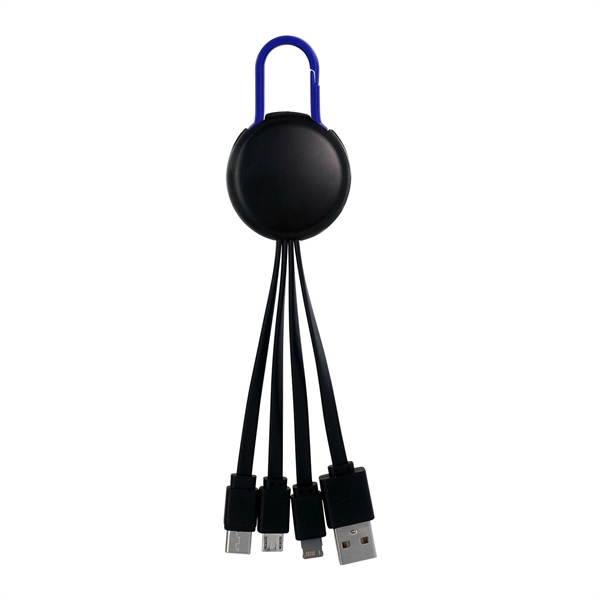 BLACK COLORFUL CLIP 3 IN 1 CHARGING CABLE... from ASI 30208 A P Specialties / AP Specialties