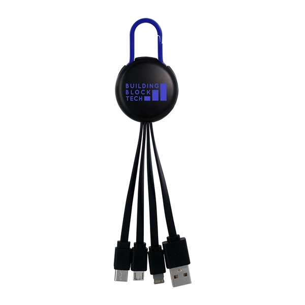 BLACK COLORFUL CLIP 3 IN 1 CHARGING CABLE... from ASI 30208 A P Specialties / AP Specialties