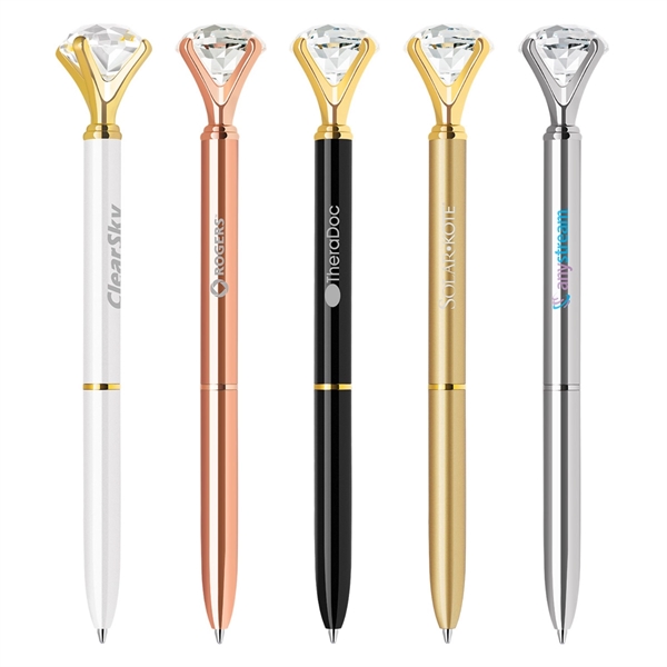 Brass pen with gold or rose gold trim and a big... from ASI 90859 Tempo Industries Inc