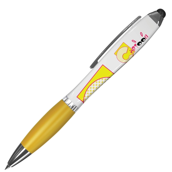 Twist-action pen with a 4-sided, curvaceous hourglass design, a comfortable grip,... from ASI 90859 Tempo Industries Inc / Tempoline