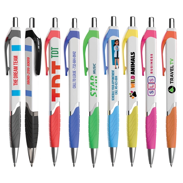 Click-action squared Propic pen with four large sides for showcasing your... from ASI 90859 Tempo Industries Inc