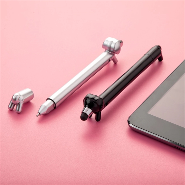 Cap on/off pen with a cute puppy design and a stylus... from ASI 90859 Tempo Industries Inc
