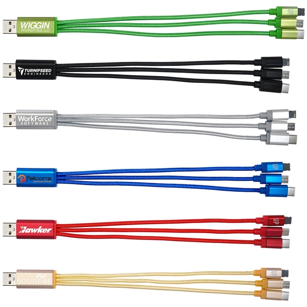 Metallic 3 in 1 Charging Cable... from ASI 30208 A P Specialties / AP Specialties