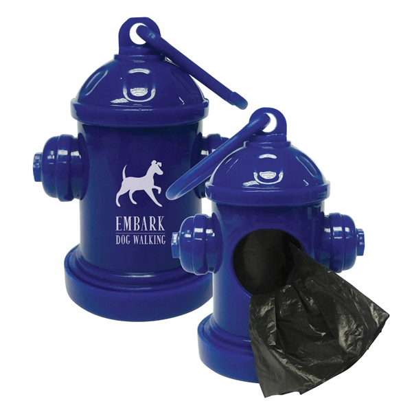 2 3/4" x 3 1/2" fire hydrant shaped pet waste bag... from ASI 63549 Jornik Manufacturing Corp