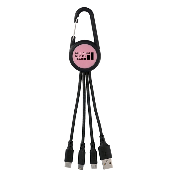 COLORFUL 3-IN-1 CARABINER CHARGING CABLE... from ASI 30208 A P Specialties / AP Specialties