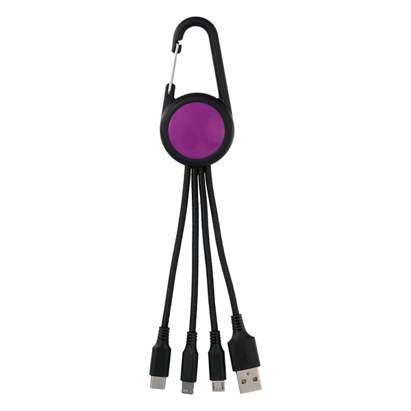 COLORFUL 3-IN-1 CARABINER CHARGING CABLE... from ASI 30208 A P Specialties / AP Specialties