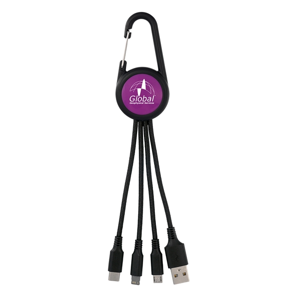 COLORFUL 3-IN-1 CARABINER CHARGING CABLE... from ASI 30208 A P Specialties / AP Specialties