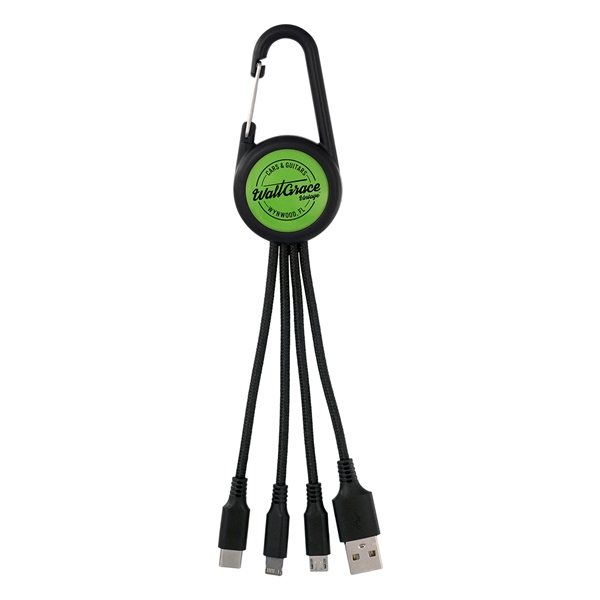 COLORFUL 3-IN-1 CARABINER CHARGING CABLE... from ASI 30208 A P Specialties / AP Specialties