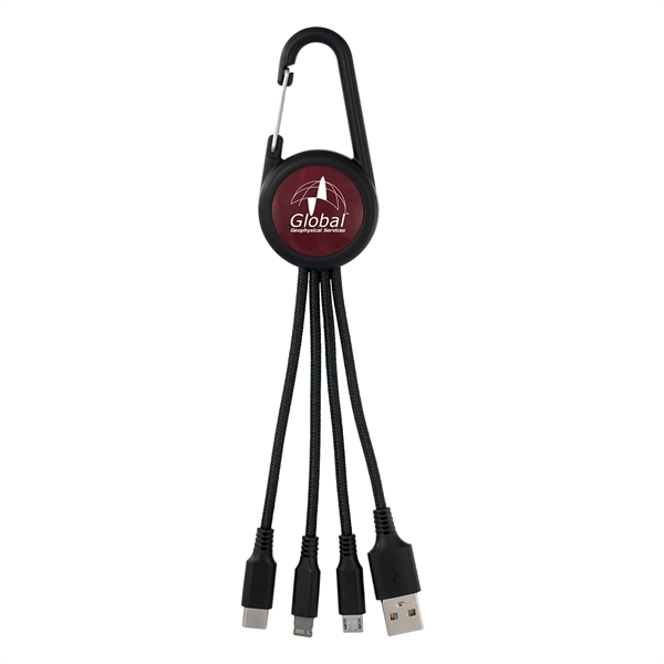 COLORFUL 3-IN-1 CARABINER CHARGING CABLE... from ASI 30208 A P Specialties / AP Specialties