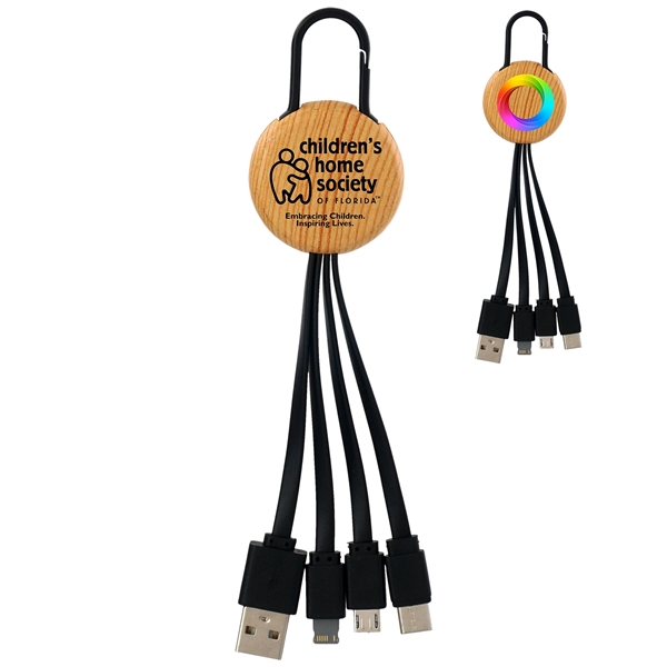 BAMBOO CLIP 3-IN-1 CHARGING CABLE... from ASI 30208 A P Specialties / AP Specialties