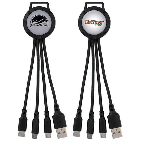 LIGHT UP TWO TONE 3-IN-1 CHARGING CABLE... from ASI 30208 A P Specialties / AP Specialties