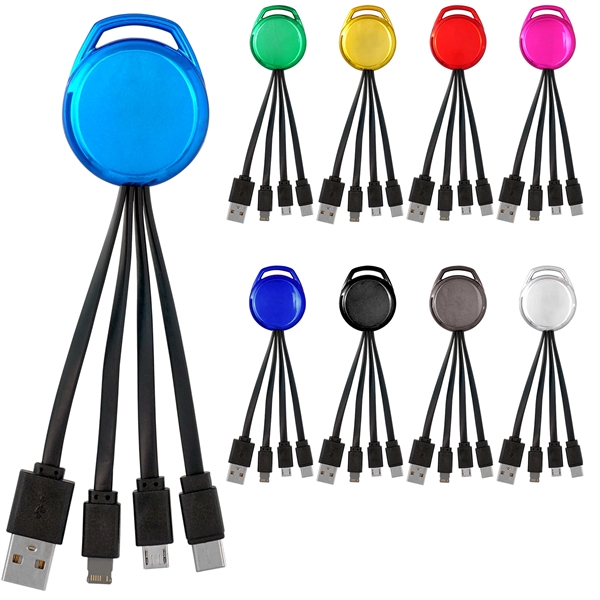 METALLIC VIVID 3-IN-1 CHARGING CABLE... from ASI 30208 A P Specialties / AP Specialties