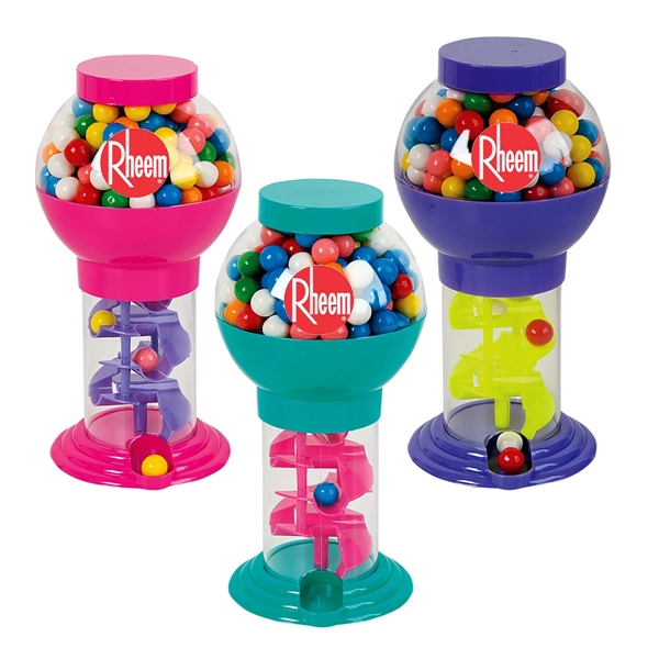 9 3/4" gumball machine with spiral dispensing action. Assorted colors.... from ASI 63549 Jornik Manufacturing Corp / Jornik