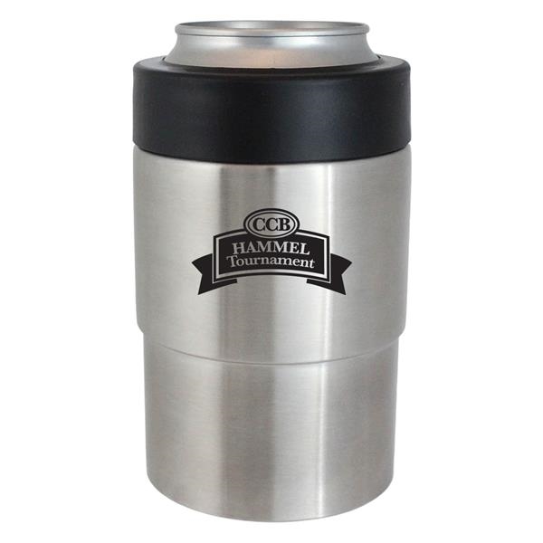 Insulated can holder made from stainless steel, fits most 12 oz.... from ASI 61125 Hit Promotional Products