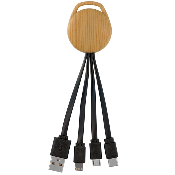 BAMBOO PATTERN VIVID 3-IN-1 CHARGING CABLE... from ASI 30208 A P Specialties / AP Specialties