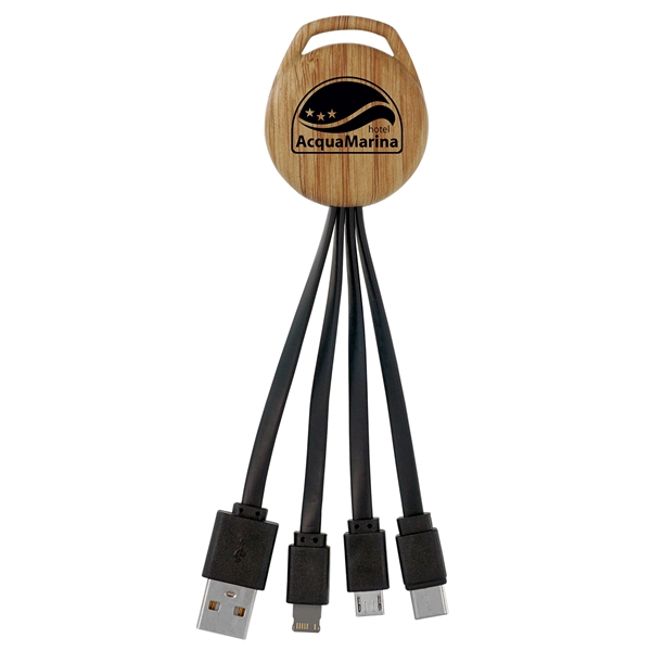 WOOD PATTERN VIVID 3-IN-1 CHARGING CABLE... from ASI 30208 A P Specialties / AP Specialties