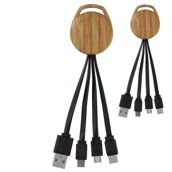 WOOD PATTERN VIVID 3-IN-1 CHARGING CABLE... from ASI 30208 A P Specialties / AP Specialties