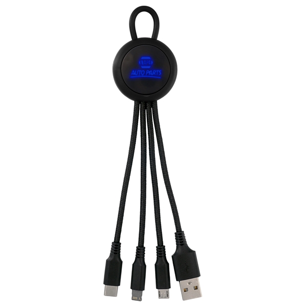 COLOR LIGHT UP LOOP 3-IN-1 CHARGING CABLE... from ASI 30208 A P Specialties / AP Specialties
