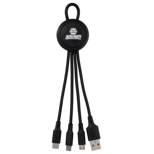 COLOR LIGHT UP LOOP 3-IN-1 CHARGING CABLE... from ASI 30208 A P Specialties / AP Specialties