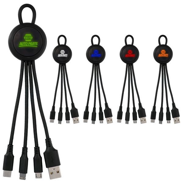 COLOR LIGHT UP LOOP 3-IN-1 CHARGING CABLE... from ASI 30208 A P Specialties / AP Specialties